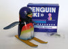 Vintage China Tin Wind Up Skier Penguin