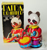 1980's Vintage Tin Wind Up Drumming Panda