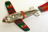 Occupied Japan Tin Flagged Airplanes and Bamboo Flying Stick