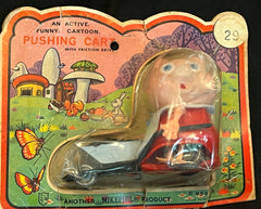 Vintage Hong Kong Pig Pushing Cart