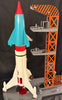Vintage  Battery Operated Japan Space Rocket Base With Box