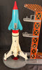 Vintage  Battery Operated Japan Space Rocket Base With Box