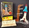 Vintage  Battery Operated Japan Space Rocket Base With Box