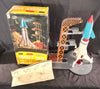 Vintage  Battery Operated Japan Space Rocket Base With Box