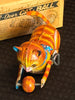 Vintage Shackman Mitsuwa Japan Wind Up Roll-Over Cat and Ball