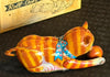 Vintage Shackman Mitsuwa Japan Wind Up Roll-Over Cat and Ball