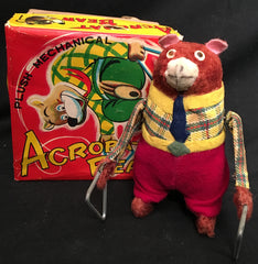 Vintage Toyland Japan Wind Up Acrobat Bear