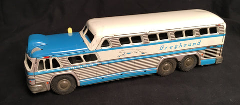 KYOWA TOY JAPON 1198 GM Autocar en tôle GREYHOUND Scenicruiser ancien KYOWA TOY JAPON 1198 GM Autocar en tôle GREYHOUND Scenicruiser ancien