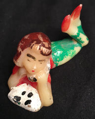 Vintage Hard Plastic Teen on Telephone