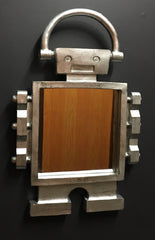 Wall Hanging Block Head Robot Mirror
