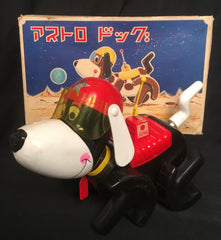 Vintage Japan Wind Up Astronaut Space Dog