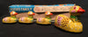 Vintage Japan Tin Friction Ducks Family