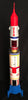 Vintage TN Nomura Battery Operated Two Stage Moon Rocket Apollo Saturn