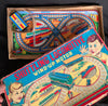 Vintage TPS Japan Wind Up Shuttling Locomotive Train