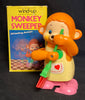 Vintage Hong Kong Wind Up Monkey Sweeper