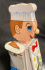 Vintage Yone Japan Tin Wind Up Big Chef Joe
