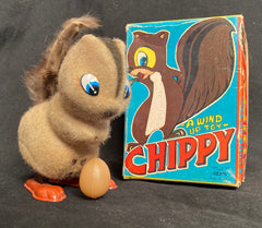 Vintage Wind Up Alps Japan Chippy Chipmunk