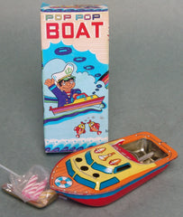Vintage China Tin Pop Pop Boat