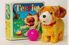 Vintage Wind Up Terrier With Ball