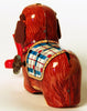 Vintage Yanoman Japan Tin Wind Up Dog With Whirling Tail With Boot