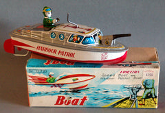 Japanese Tin Gyro Powered Harbor Patrol Boat
