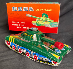 VIntage China Tin Friction Light Tank MF 721