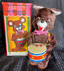 Vintage Alps Japan Battery Operated Teddy The Rythmical Drummer