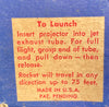 Vintage Red Space Rocket With Launcher