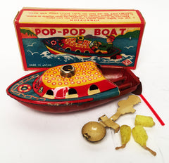 Vintage Tin Japan Pop Pop Boat
