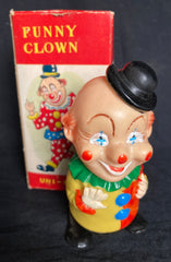 Vintage TT Japan Wind Up Uni-Pet Funny Clown