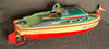 Vintage Japan Tin Sea Queen Boat With Siren