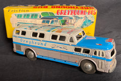 Vintage Daiya Japan Seattle Tin Friction Greyhound Bus