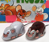 Set Of Two Vintage Japan Tin Friction  Mice