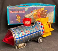 Vintage Daiya Japan Battery Operated Space Captain Rocket