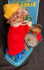 Vintage Alps Japan Battery Operated Charlie The Drumming Clown