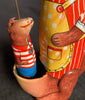Vintage TPS Japan Wind Up Mama Kangaroo With Playful Baby