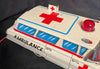 Vintage Yonezowa Japan Battery Operated Ambulance Car With Stretcher