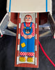 Vintage Yonezowa Japan Battery Operated Ambulance Car With Stretcher
