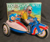 Wind Up Tin Chinese Motorcycle With Sidecar