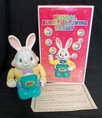 Vintage China Battery Operated Musical Bubble Blowing Rabbit