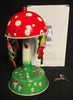 Tin Wind Up Toadstool With Gnomes
