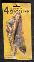 Vintage Hong Kong Diecast 4 Shooter Western Pistol