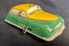 Vintage Courtland Tin Wind Up Checker Taxi Cab