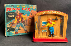 Vintage Linemar Japan Battery Operated Western Style Music Box