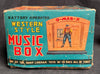 Vintage Linemar Japan Battery Operated Western Style Music Box