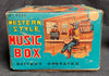 Vintage Linemar Japan Battery Operated Western Style Music Box