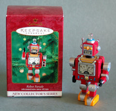 Tin Robot Parade Christmas Ornament