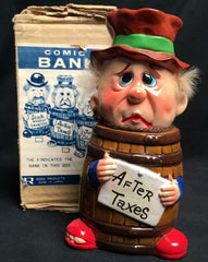 Vintage Japan Ross Products Ceramic Comic Bank