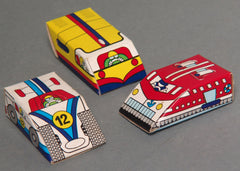 Vintage Japan Glico Gum Marble Powered Racers
