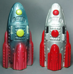 Vintage Plaster Rocket Ship Banks